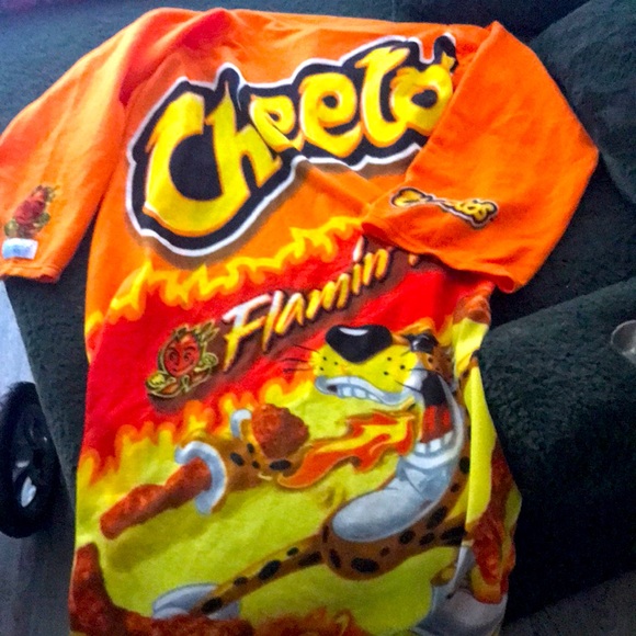 Adult Flamin' Hot Cheetos Snuggie Arm In Blanket - Orange - Picture 1 of 2